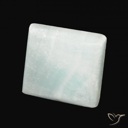 Aragonito Verde claro natural de 13.88 ct, Cuadrado, Opaco