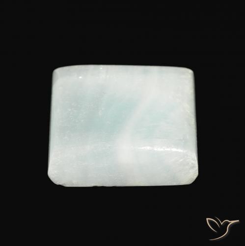 Aragonito Verde claro natural de 13.88 ct, Cuadrado, Opaco