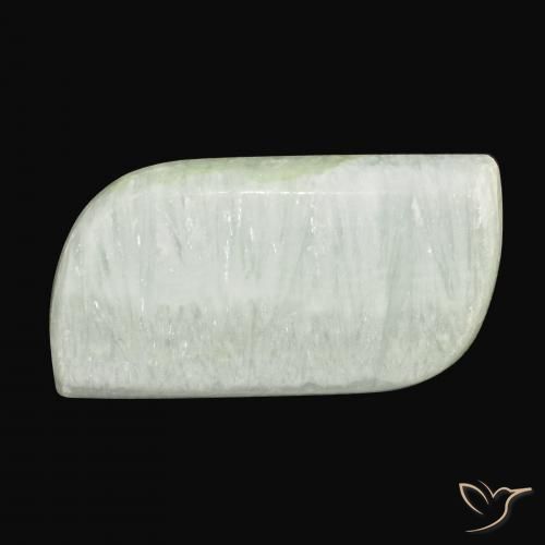 46.51ct Natural Verde pálido Aragonito, Elegante, Opaco