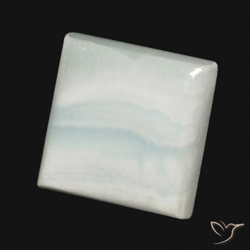 Aragonito Blanco grisáceo natural de 21.62 ct, Cuadrado, Opaco