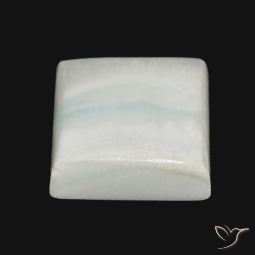 Aragonito Blanco grisáceo natural de 21.62 ct, Cuadrado, Opaco