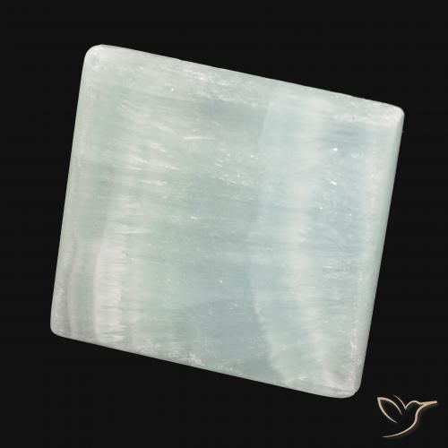 Aragonito Blanco verdoso natural de 33.26 ct, Cuadrado, Opaco