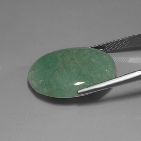 Aventurina verde natural de 37,18 ct, corte óvalo, opaco