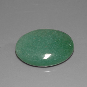 Venturina Verde natural de 33.04 ct, Corte Óvalo, Opaco