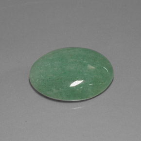Venturina Verde natural de 23.52 ct, Corte Óvalo, Opaco