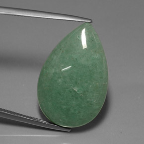 Venturina Verde natural de 23.68 ct, En forma de pera, Opaco