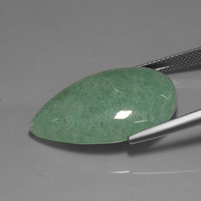 Venturina Verde natural de 23.68 ct, En forma de pera, Opaco