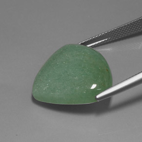 Aventurina verde natural de 21,21 ct, en forma de pera, opaco