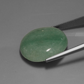 Aventurina verde natural de 33,76 ct, corte óvalo, opaco
