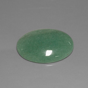 Venturina Verde natural de 18.73 ct, Corte Óvalo, Opaco