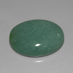 Venturina Verde natural de 34.34 ct, Corte Óvalo, Opaco