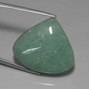 Aventurina verde natural de 36,47 ct, en forma de pera, opaco