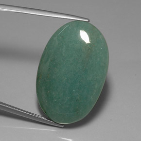 Aventurina verde natural de 34,41 ct, corte óvalo, opaco
