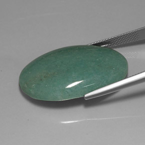Aventurina verde natural de 34,41 ct, corte óvalo, opaco