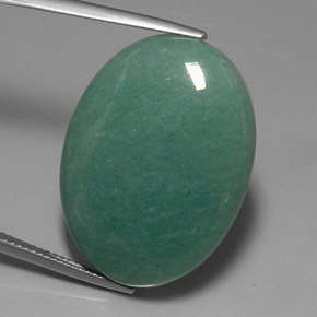 Aventurina verde natural de 37,75 ct, corte óvalo, opaco