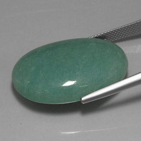Aventurina verde natural de 37,75 ct, corte óvalo, opaco