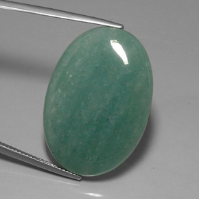 Aventurina verde natural de 33,55 ct, corte óvalo, opaco