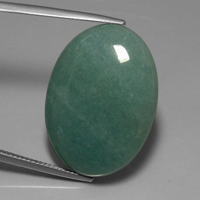 Aventurina verde natural de 33,85 ct, corte óvalo, opaco