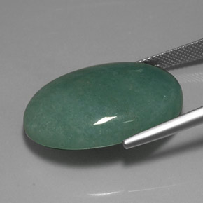 Aventurina verde natural de 33,85 ct, corte óvalo, opaco