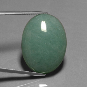 Aventurina verde natural de 28,80 ct, corte óvalo, opaco