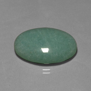 Aventurina verde natural de 28,80 ct, corte óvalo, opaco