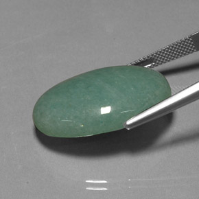 Aventurina verde natural de 28,80 ct, corte óvalo, opaco