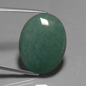 Aventurina verde natural de 34,41 ct, corte óvalo, opaco