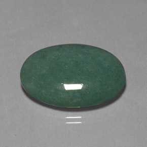 Aventurina verde natural de 34,41 ct, corte óvalo, opaco