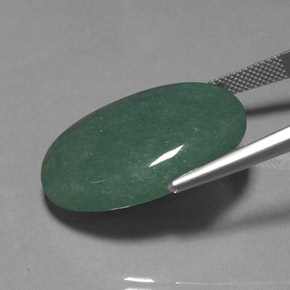 Aventurina verde natural de 34,41 ct, corte óvalo, opaco
