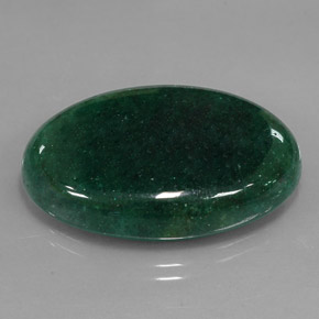 Venturina Verde natural de 34.82 ct, Corte Óvalo, Translúcido