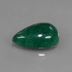 Aventurina verde natural de 11,45 ct, en forma de pera, translúcido