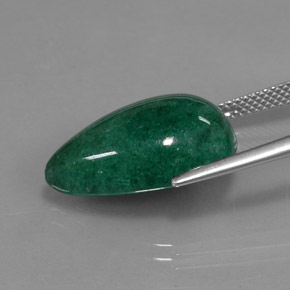 Aventurina verde natural de 11,45 ct, en forma de pera, translúcido