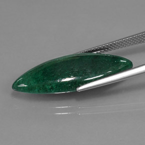 Aventurina verde natural de 9,56 ct, marquesa, translúcido