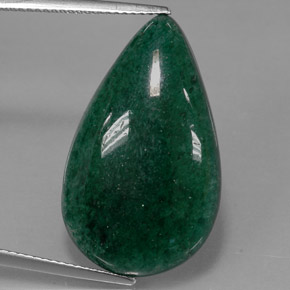 Aventurina verde natural de 18,06 ct, en forma de pera, translúcido