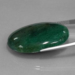 Venturina Verde natural de 47.23 ct, Corte Óvalo, Translúcido