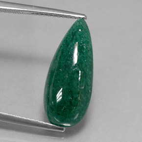 Aventurina verde natural de 6,65 ct, transparente, transparente / translúcido