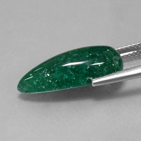 Aventurina verde natural de 6,65 ct, transparente, transparente / translúcido