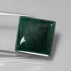 Aventurina verde natural de 19,54 ct, cuadrado, translúcido