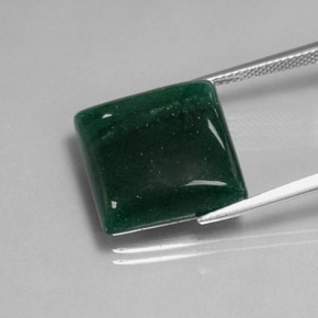 Aventurina verde natural de 17,44 ct, cuadrado, translúcido