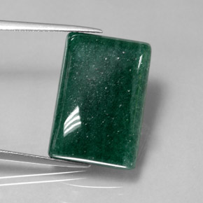 Aventurina verde natural de 20,33 ct, baguette, translúcido
