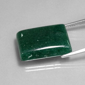 Aventurina verde natural de 20,33 ct, baguette, translúcido