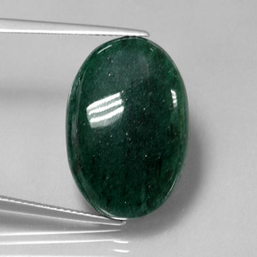 Aventurina verde natural de 19,10 ct, corte óvalo, translúcido