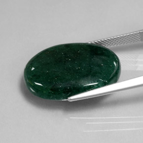 Aventurina verde natural de 19,10 ct, corte óvalo, translúcido