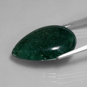 Venturina Verde natural de 20.96 ct, En forma de pera, Translúcido