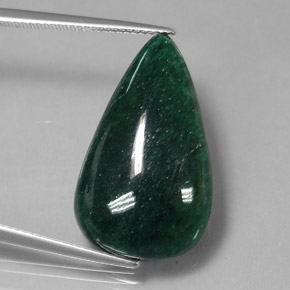 Aventurina verde natural de 19,04 ct, en forma de pera, translúcido