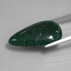 Aventurina verde natural de 19,04 ct, en forma de pera, translúcido