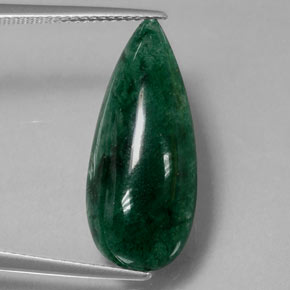 Aventurina verde natural de 10,46 ct, en forma de pera, opaco