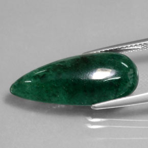 Aventurina verde natural de 10,46 ct, en forma de pera, opaco