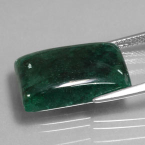 Venturina Verde natural de 11.84 ct, Corte Baguette, Opaco