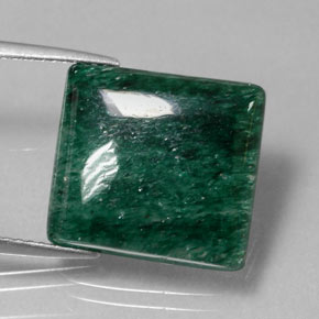 Venturina Verde natural de 9.74 ct, Cuadrado, Opaco